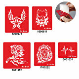 Şahlanan At 5'li Set Geçici Dövme Kına Şablonu