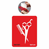 Meslek Aşkı Berber Makas Tarak Deseni Tattoo Geçici Dövme Şablonları Kına Kalıpları