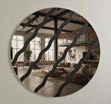 Dekoratif Dalga Desenli Modern Özgün Duvar Aynası