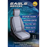 Renault Kadjar Lüx Deri Oto Koltuk Kılıfı Ön Arka Takım (ANTALYA) FÜME