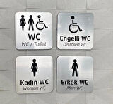 Kadın & Erkek & Engelli Wc & Wc Yönlendirme Seti
