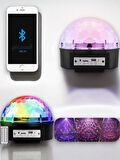 Sese Duyarlı Disko Topu SD Kart ve USB Girişli LED Disko Işıklı Speaker Hoparlör (Kumandalı)