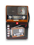 Saatli Fenerli Bluetooth lu USB li Nostaljik Radyo KTF