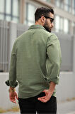 Oversize Keten Karışımlı Basic Salaş Gömlek