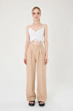 Keten Karışımlı Kore Model Palazzo Pantolon