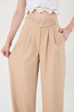Keten Karışımlı Kore Model Palazzo Pantolon