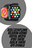 Yeni Nesil Akıllı Saat Çağrı Cevaplama Müzik Dinleme Plastik Kordon Mesaj Bildirimleri