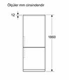 KG76PAIC0N iQ700 Alttan Donduruculu Buzdolabı 186 x 75 cm Kolay temizlenebilir Inox