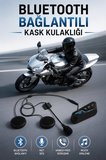 Kask Kulaklığı Motosiklet Intercom Interkom Dinleme Konuşma Özellikli Su Geçirmez