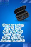 Rgb Işıklı Çift Mikrofonlu Siyah Profesyonel  Kulaklığı Kablosuz Kulakiçi Yeni Nesil
