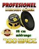 16CM MİDRANGE HOPARLÖR KURŞUN GÖBEK PROFESYONEL 2 ADET 700 WATT