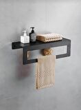 HVN GROUP Metal 30 Cm Raflı Vidalı Havlu Askısı