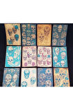 Sugar Skull Kuru Kafa 24 Adet Bullet Journal Vintage Kağıt Seti Scrapbook