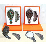 Tavuskuşu Katlanabilir Ayna Ve Tarak Seti Orta Boy Alk4983