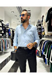 Regular Fit Keten Pamuk Erkek Gömlek