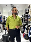 Regular Fit Keten Pamuk Erkek Gömlek