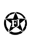 FJ Army Star Sticker (Oto-Motor-Laptop-Duvar-Dekor) 20 x 20 cm