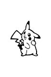 Pikachu Sticker (Oto-Motor-Laptop-Duvar-Dekor) 10 x 12 cm