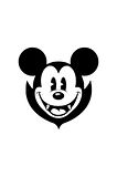 Vampir Mickey Sticker (Oto-Motor-Laptop-Duvar-Dekor) 20 x 20 cm