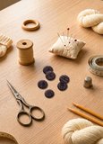 Kahverengi El Yapımı Polimer Kil Düğme 2 cm Yuvarlak Dekoratif Örgü Hırka Yelek Amigurumi Düğmesi