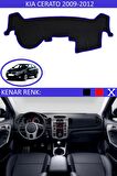 Kia Rio Pride 2005-2011 İçin Uygun Torpido Koruma Halısı Siyah Kenar Renk Mavi