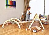 Kidoppo Pikler - Montessori Tırmanma Seti | Üçgen - Kemer - Merdiven Rampa Set | Tam Aktivite Seti | Okul Öncesi Eğitim Seti