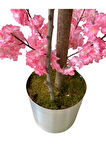 Kırık Pembe Bahar Dalı 160 Cm 25x25 Metal Saksı