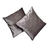 Maki Home Dekoratif Koltuk Kanepe Kadife Kırlent Kılıfı 2 Adet 42x42 cm Model 05