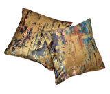 Maki Home Dekoratif Koltuk Kanepe Kadife Kırlent Kılıfı 2 Adet 42x42 cm Model 25