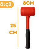 Beylini 50LIK Kauçuk Tokmak Fayansçı Tokmağı Çadır Zemin Sabitleme Çelik Seramik Döşeme Tadilat Çekiçi