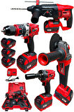 Profesyonel Kömürsüz 36v 4'lü Set Kırıcı Delici Hilti Taşlama Somun Sıkma Akülü Vidalama dawrek
