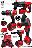 Profesyonel Kömürsüz 36v 4'lü Set Kırıcı Delici Hilti Taşlama Somun Sıkma Akülü Vidalama dawrek