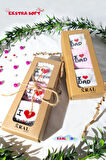 12 Çift Kız Bebek Çorap Kutulu Patik Boy – I Love Mom Dad Desenli, Pamuklu