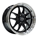 7 X 16 BCH-6899 4X100 ET30 73.1 BLACK+LIP MACHINED