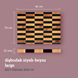 KAF Ahşap Kesme Tahtası Dişbudak Siyah-Beyaz (End Grain) Large