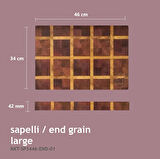 KAF Ahşap Kesme Tahtası Sapelli (End Grain) Large
