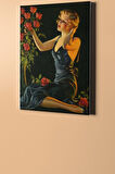 Sayılarla Boyama Seti Kasnaklı Güllerin Içindeki Kadın 50 X 65 Cm
