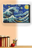 Sayılarla Boyama Seti Kasnaklı Yıldızlı Geceler Ve Dalga 60 X 75 Cm