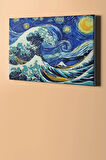 Sayılarla Boyama Seti Kasnaklı Yıldızlı Geceler Ve Dalga 60 X 75 Cm