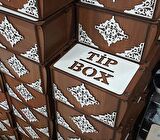 TİP BOX AHŞAP KUMBARA TİPBOX BAHŞİŞ KUTUSU