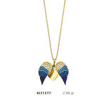 Melek Figürlü Açılan Kalp Kolye