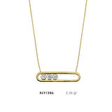 Dikdörtgen Taşlı Kolye