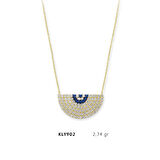 Taşlı Nazar Boncuklu Kolye