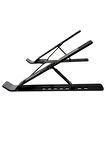 KLASİST Siyah Alüminyum Laptop Yükseltici, Laptop Standı (Taşıma Kılıflı)
