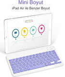 Fare ve Klavye, USB Şarjlı Güçlü Uyumluluk Ultra İnce Ergonomik Tasarım Tablet için PC için (Mor)