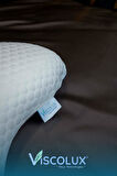 Visco Kelebek Yastık - Özel Ortopedik Boyun Destekli Visco Yastık Pembe 57x45x13