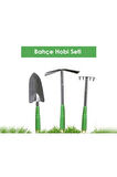 Spring Garden 3'lü Hobby Bahçe Seti Metal Çapa Tırmık Kürek Bahçıvan Hobi Seti