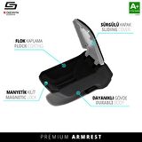 S-Dizayn Opel Corsa E Kol Dayama Kolçak Çelik Ayaklı ABS Gri 20014-2019 A+Kalite