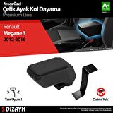 S-Dizayn Renault Megane 3 Kol Dayama Kolçak Çelik Ayaklı ABS Siyah 2012-2016 A+Kalite