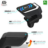 S-Dizayn Peugeot 208 2 Kol Dayama Kolçak Geçmeli ABS Gri 2019 Üzeri A+Kalite